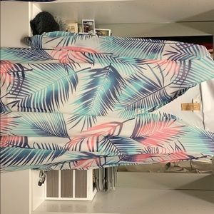 Palm print dress from red dress boutique